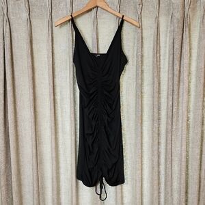 Fashion Nova Plunge Neck Ruched Dress